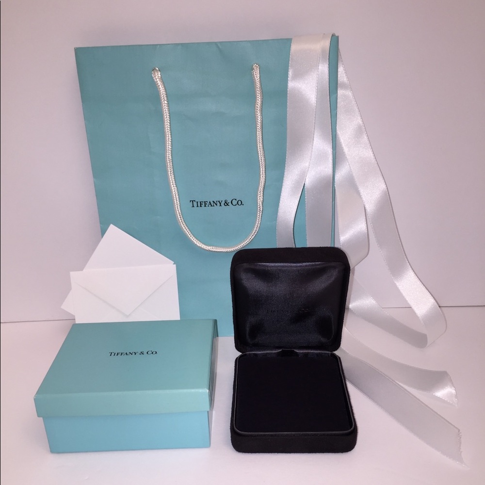 T & Co. necklace case empty Sz LG suede black